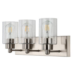 Irving Seeded Glass/Iron Modern Contemporary LED Vanity Light - JONATHAN Y