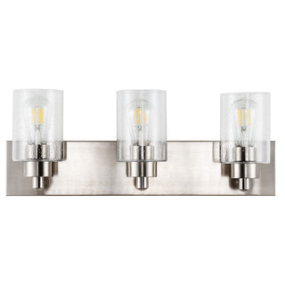 Irving Seeded Glass/Iron Modern Contemporary LED Vanity Light - JONATHAN Y