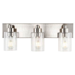 Irving Seeded Glass/Iron Modern Contemporary LED Vanity Light - JONATHAN Y