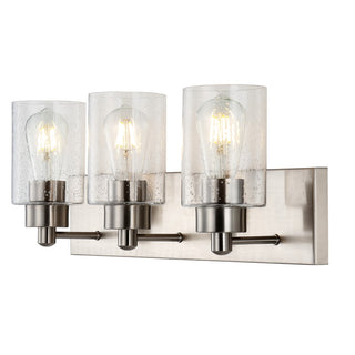 Irving Seeded Glass/Iron Modern Contemporary LED Vanity Light - JONATHAN Y