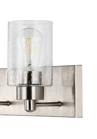 Irving Seeded Glass/Iron Modern Contemporary LED Vanity Light - JONATHAN Y
