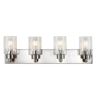 Irving Seeded Glass/Iron Modern Contemporary LED Vanity Light - JONATHAN Y