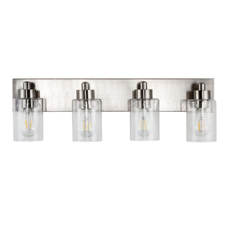 Irving Seeded Glass/Iron Modern Contemporary LED Vanity Light - JONATHAN Y