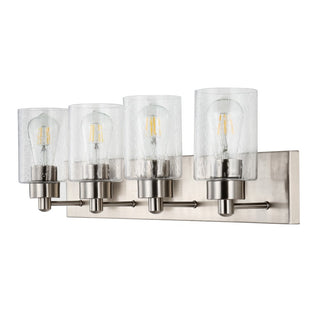 Irving Seeded Glass/Iron Modern Contemporary LED Vanity Light - JONATHAN Y