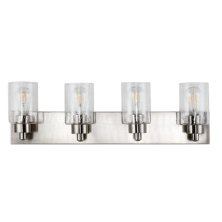 Irving Seeded Glass/Iron Modern Contemporary LED Vanity Light - JONATHAN Y
