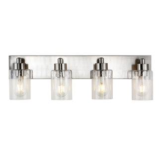 Irving Seeded Glass/Iron Modern Contemporary LED Vanity Light - JONATHAN Y