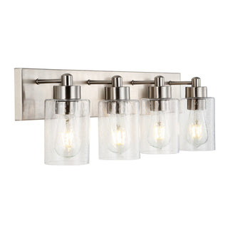 Irving Seeded Glass/Iron Modern Contemporary LED Vanity Light - JONATHAN Y