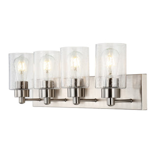 Irving Seeded Glass/Iron Modern Contemporary LED Vanity Light - JONATHAN Y