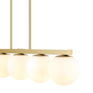 Luca Parisian 45.5" Modern Glam Iron Globe Linear LED Pendant - JONATHAN Y