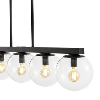 Luca Parisian 45.5" Modern Glam Iron Globe Linear LED Pendant - JONATHAN Y