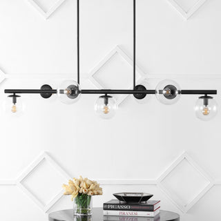 Luca Parisian 45.5" Modern Glam Iron Globe Linear LED Pendant