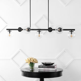 Luca Parisian 45.5" Modern Glam Iron Globe Linear LED Pendant