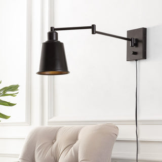 Cary 5.75" Iron Contemporary Swing Arm LED Wall Sconce - JONATHAN Y