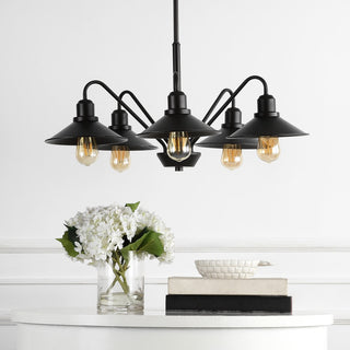 Cade 34.25" Metal Farmhouse Industrial LED Pendant - JONATHAN Y