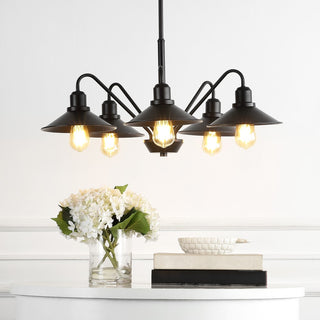 Cade 34.25" Metal Farmhouse Industrial LED Pendant - JONATHAN Y