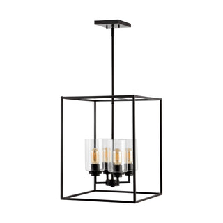 Quinn 8.13" Industrial Farmhouse Iron/Glass LED Pendant - JONATHAN Y
