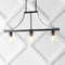 Jayden 36" Industrial Farmhouse Iron/Glass Linear LED Pendant