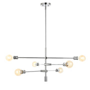 Atlas Modern Vintage Iron Arm-Adjustable LED Chandelier