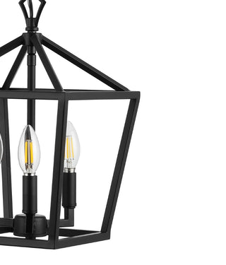 Iris 10" Iron Classic Modern Lantern LED Pendant - JONATHAN Y