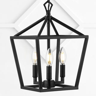 Iris 10" Iron Classic Modern Lantern LED Pendant - JONATHAN Y