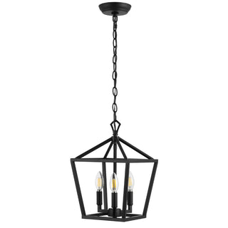 Iris 10" Iron Classic Modern Lantern LED Pendant - JONATHAN Y