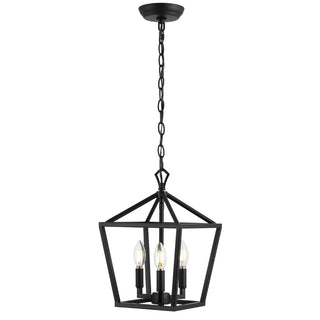 Iris 10" Iron Classic Modern Lantern LED Pendant - JONATHAN Y