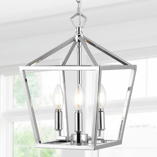 Iris 10" Iron Classic Modern Lantern LED Pendant - JONATHAN Y
