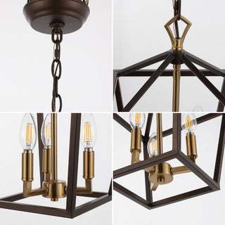 Iris 10" Iron Classic Modern Lantern LED Pendant - JONATHAN Y