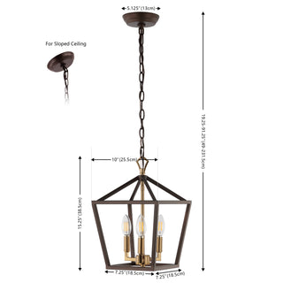 Iris 10" Iron Classic Modern Lantern LED Pendant - JONATHAN Y