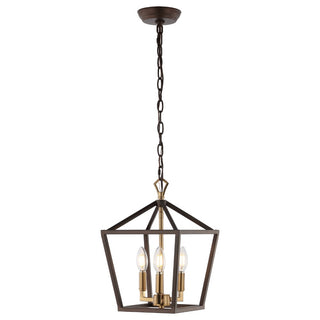 Iris 10" Iron Classic Modern Lantern LED Pendant - JONATHAN Y