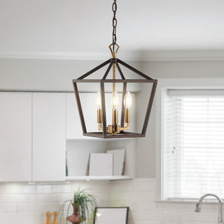 Iris 10" Iron Classic Modern Lantern LED Pendant - JONATHAN Y