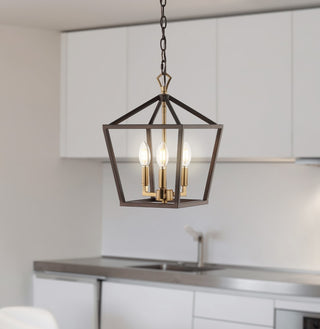 Iris 10" Iron Classic Modern Lantern LED Pendant - JONATHAN Y