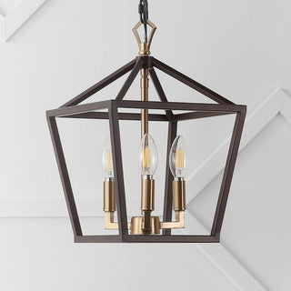 Iris 10" Iron Classic Modern Lantern LED Pendant - JONATHAN Y