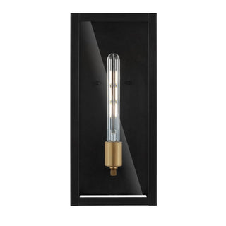 Berlin Iron/Glass Modern Industrial LED Outdoor Lantern - JONATHAN Y