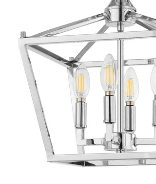 Plains Mini Lantern 12" Iron Modern Farmhouse LED Flush Mount - JONATHAN Y