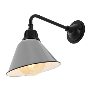 Croydon 9.63"  Farmhouse Industrial Indoor/Outdoor Iron LED Gooseneck Arm Outdoor Sconce - JONATHAN Y
