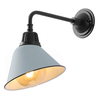 Croydon 9.63"  Farmhouse Industrial Indoor/Outdoor Iron LED Gooseneck Arm Outdoor Sconce