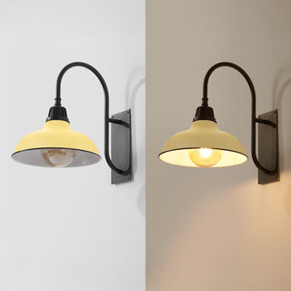 Stanley 12.25" Farmhouse Industrial Indoor/Outdoor Iron LED Gooseneck Arm Outdoor Sconce