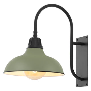 Stanley 12.25" Farmhouse Industrial Indoor/Outdoor Iron LED Gooseneck Arm Outdoor Sconce
