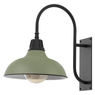 Stanley 12.25" Farmhouse Industrial Indoor/Outdoor Iron LED Gooseneck Arm Outdoor Sconce