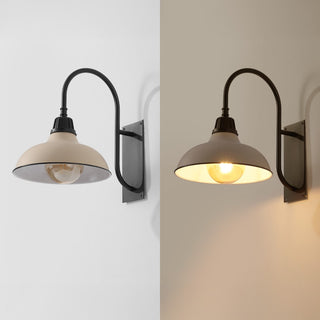 Stanley 12.25" Farmhouse Industrial Indoor/Outdoor Iron LED Gooseneck Arm Outdoor Sconce