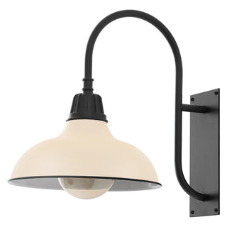 Stanley 12.25" Farmhouse Industrial Indoor/Outdoor Iron LED Gooseneck Arm Outdoor Sconce