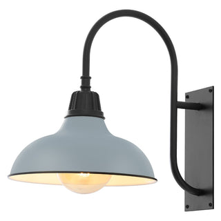 Stanley 12.25" Farmhouse Industrial Indoor/Outdoor Iron LED Gooseneck Arm Outdoor Sconce