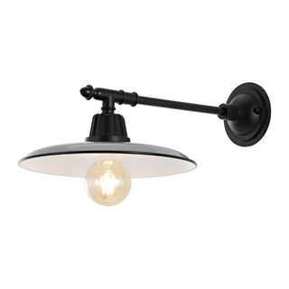 Bonner 12" Farmhouse Industrial Indoor/Outdoor Iron LED Victorian Arm Outdoor Sconce - JONATHAN Y