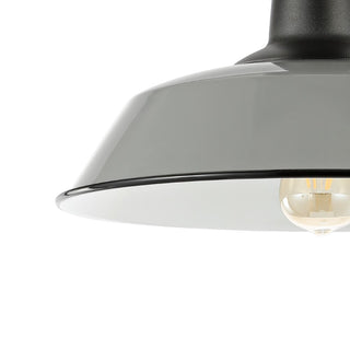 Camila 14"  Classic Industrial Indoor/Outdoor Iron LED Semi Flush Mount