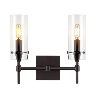 Cato Bohemian Farmhouse Iron/Glass LED Vanity - JONATHAN Y