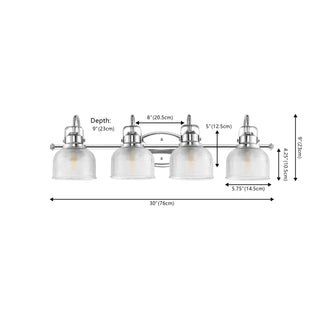 Virginia Metal/Glass LED Vanity Light
