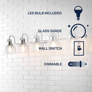 Virginia Metal/Glass LED Vanity Light