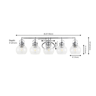 Shirley Metal/ Bubbled Glass Vanity Light