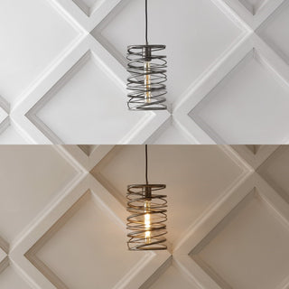 Helisa 7.25" Modern Contemporary Iron Spiral LED Pendant